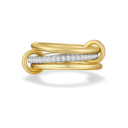 LUNA™ | SPARKLING TWO TONE & 18K STERLING SILVER RING