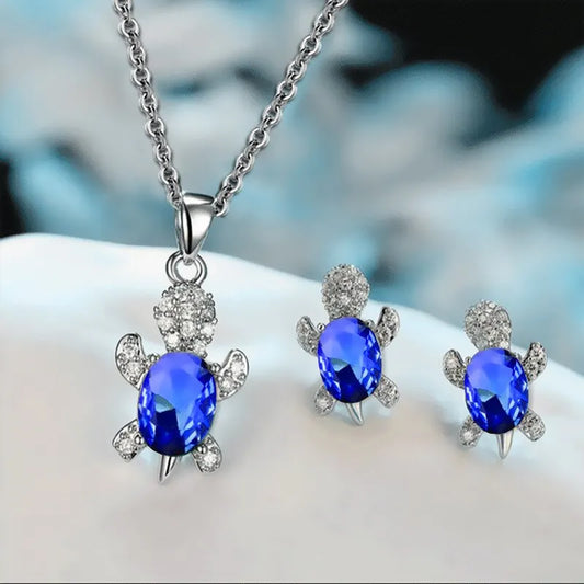 MOANA™ | SPARKLING STERLING SILVER NECKLACE & EARING SET
